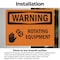 Signmission Rotating Equipment OSHA Warning Sign, Vinyl Decal, 10in W x 7in L, 2PK OS-2PACK-WS-D-710-L-12828 - alternate 3